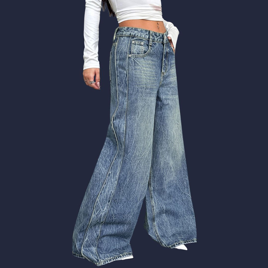 Tuva – vida jeans med karaktärsfull textur