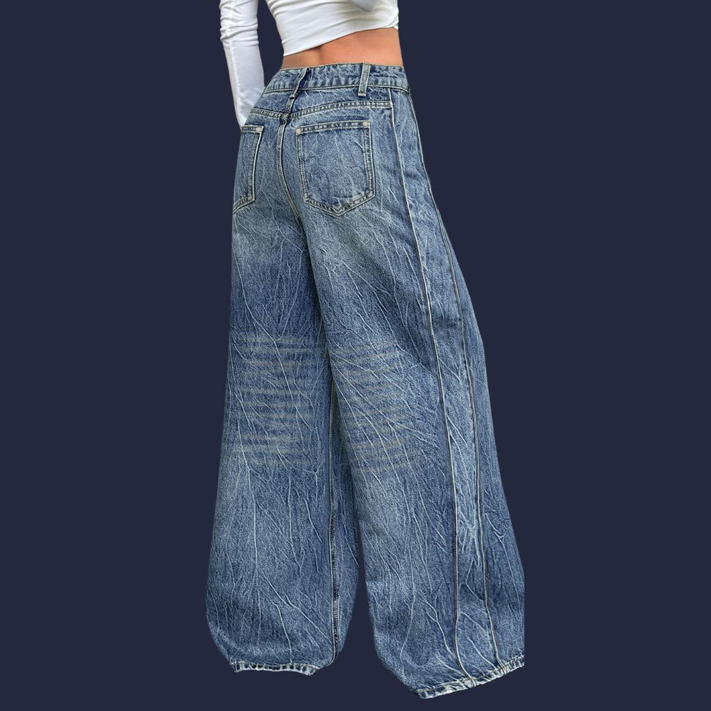 Tuva – vida jeans med karaktärsfull textur